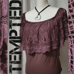 ⚘️TEMPTED Lacey Off the Shoulder Universal Top